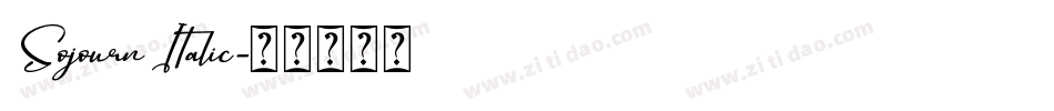 Sojourn Italic字体转换